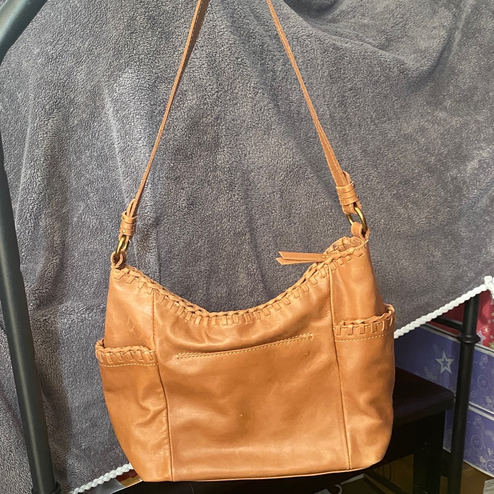 The Sak Tan Leather Shoulder Bag